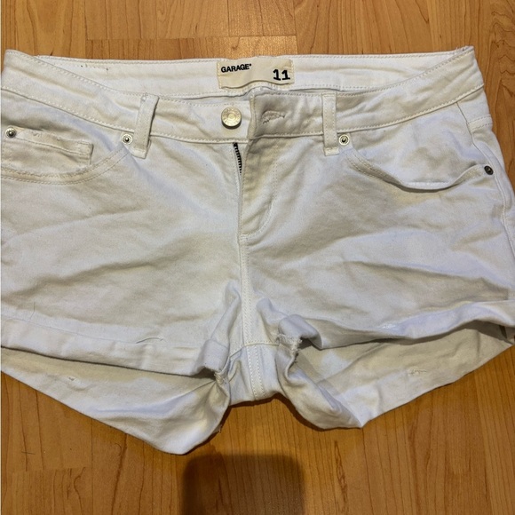 y2k Garage White Women's Denim Shorts - Picture 2 of 5